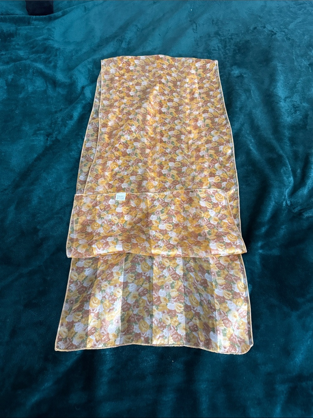 Floral Yellow Cotton Blend Skirt